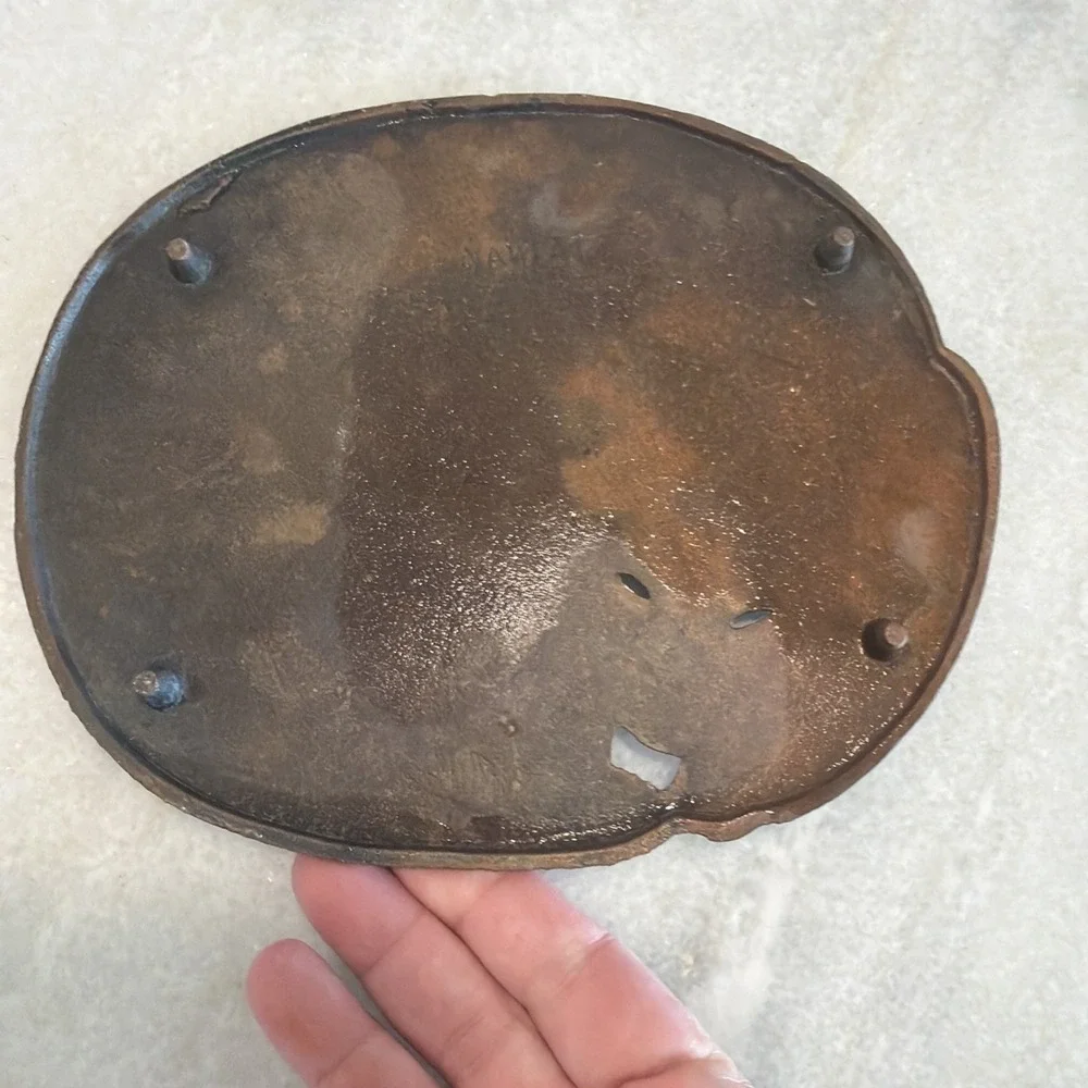 Vintage Copper Cat Trivet 8in Oval Mid Century Kitchen Decor OLA003
